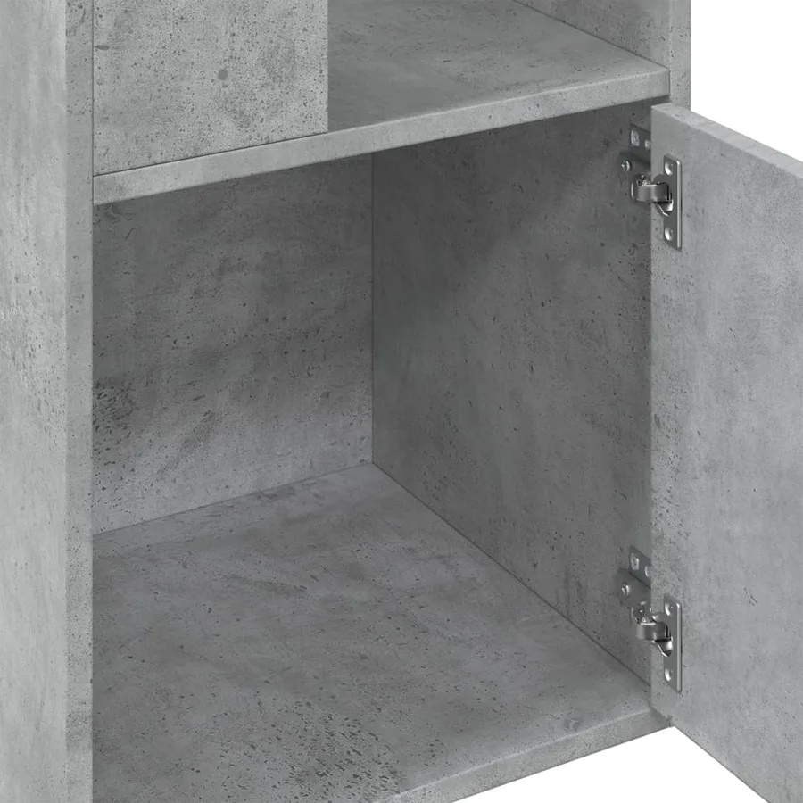 Bibliothèque gris béton 40x36x189 cm bois d'ingénierie - 7