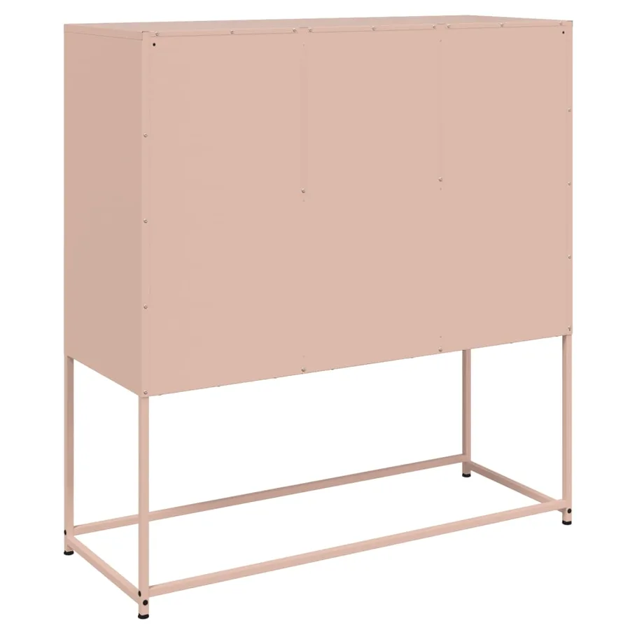 Buffet rose 100,5x39x107 cm acier - 8