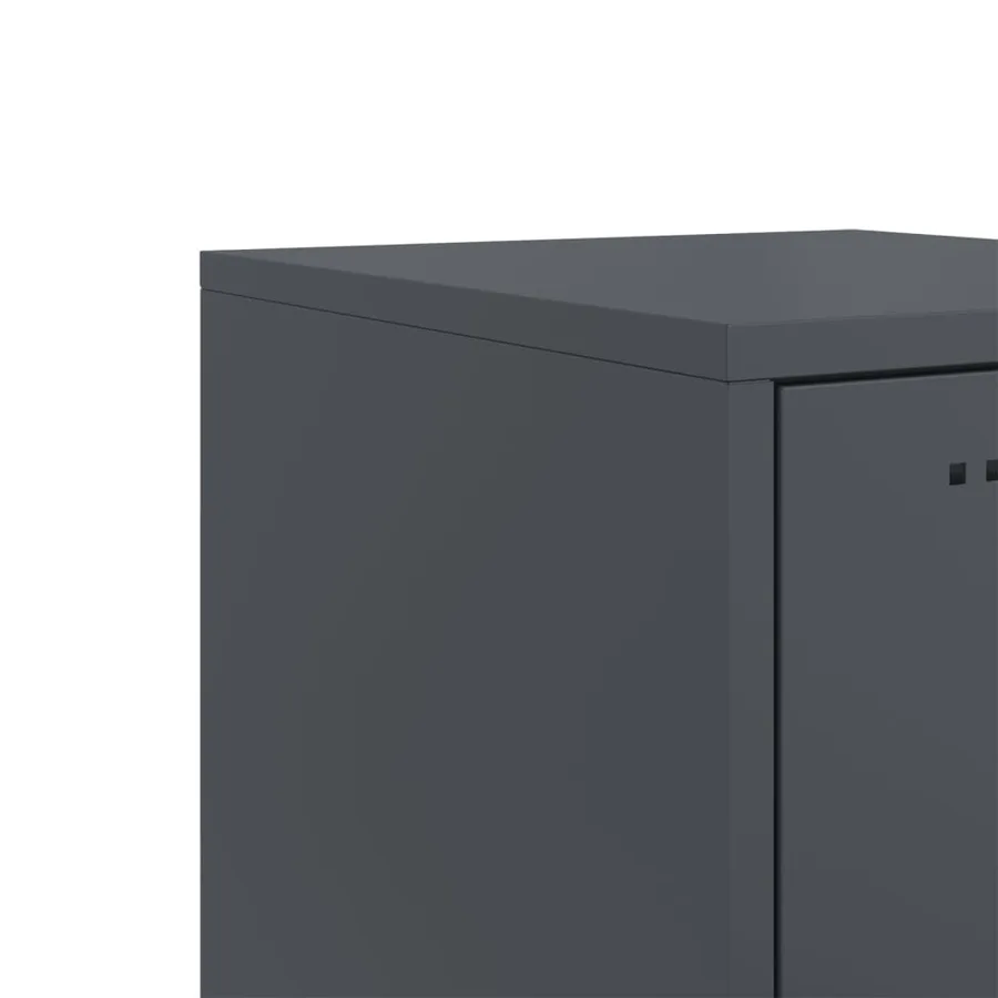 Buffet haut anthracite 36x39x107 cm acier - 11