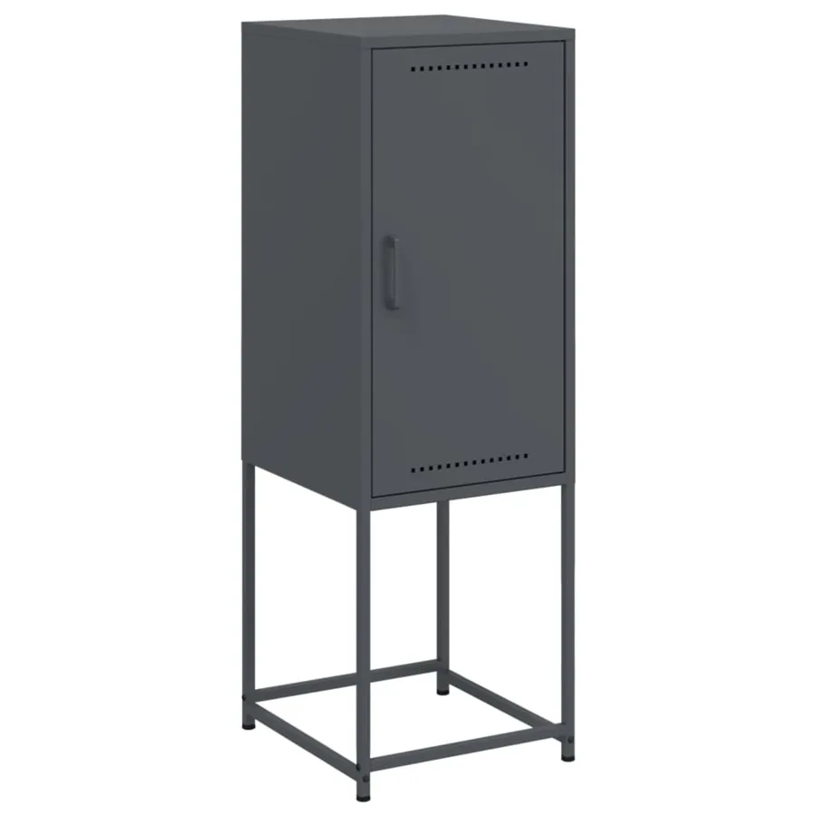 Buffet haut anthracite 36x39x107 cm acier - 2
