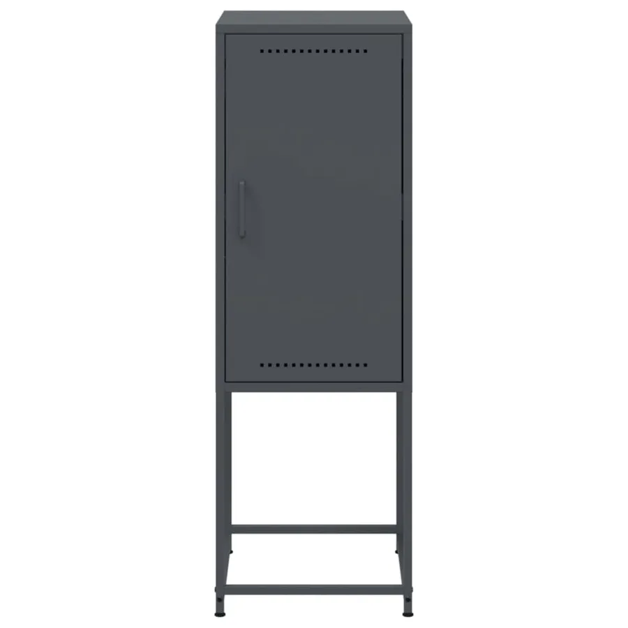 Buffet haut anthracite 36x39x107 cm acier - 6