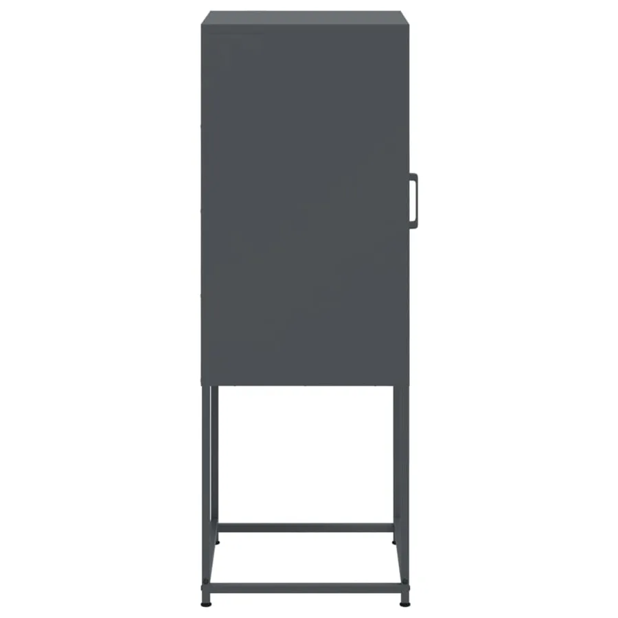 Buffet haut anthracite 36x39x107 cm acier - 7