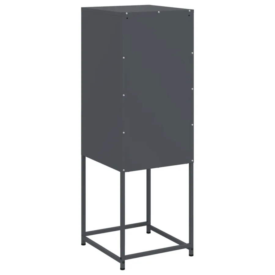 Buffet haut anthracite 36x39x107 cm acier - 8