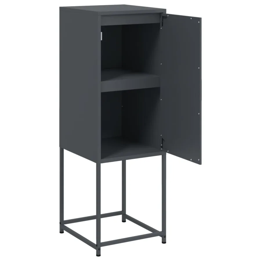 Buffet haut anthracite 36x39x107 cm acier - 9