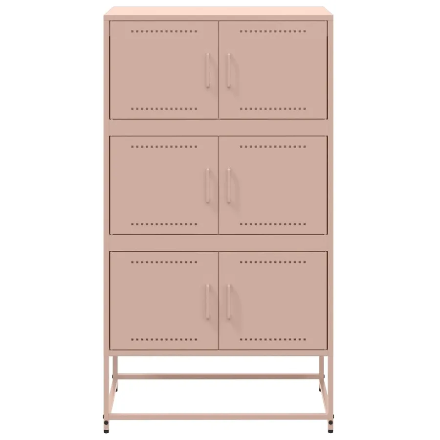 Buffet rose 68,5x38,5x123,5 cm acier - 6