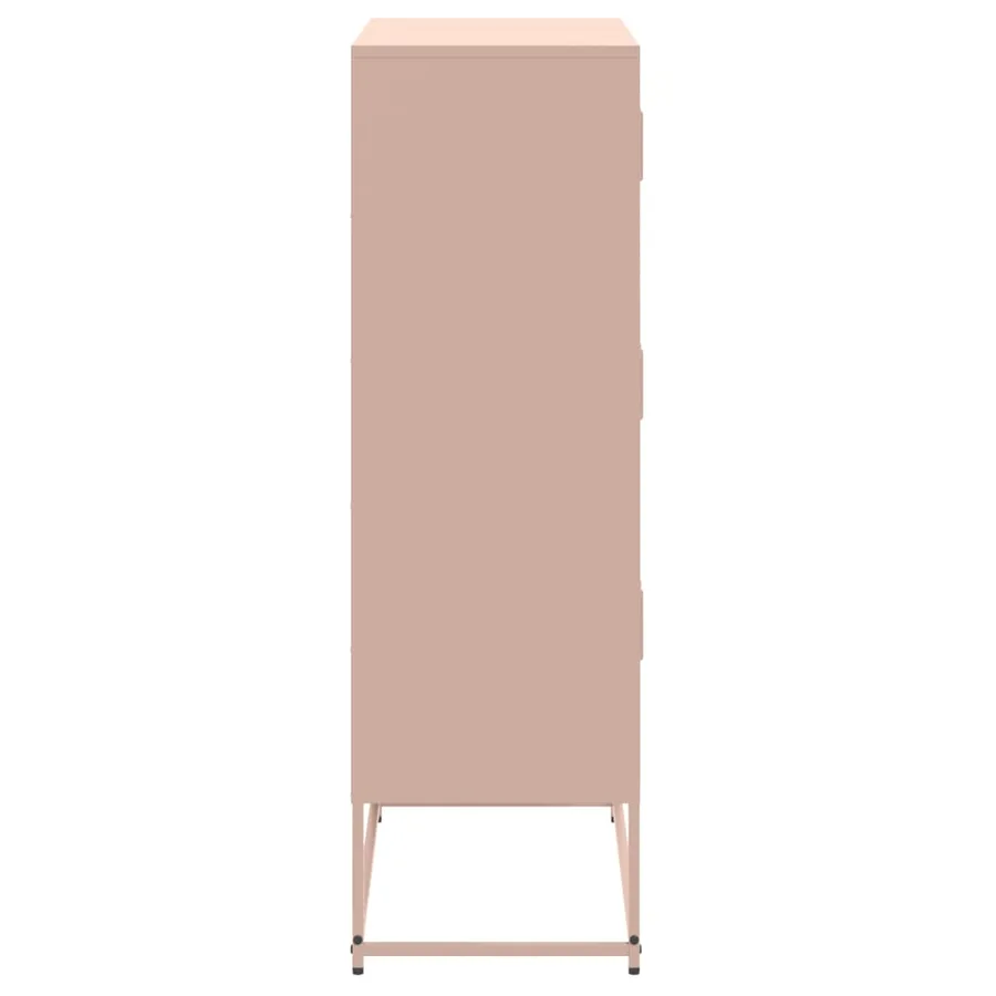 Buffet rose 68,5x38,5x123,5 cm acier - 7
