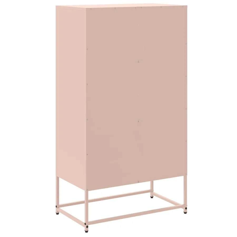 Buffet rose 68,5x38,5x123,5 cm acier - 8