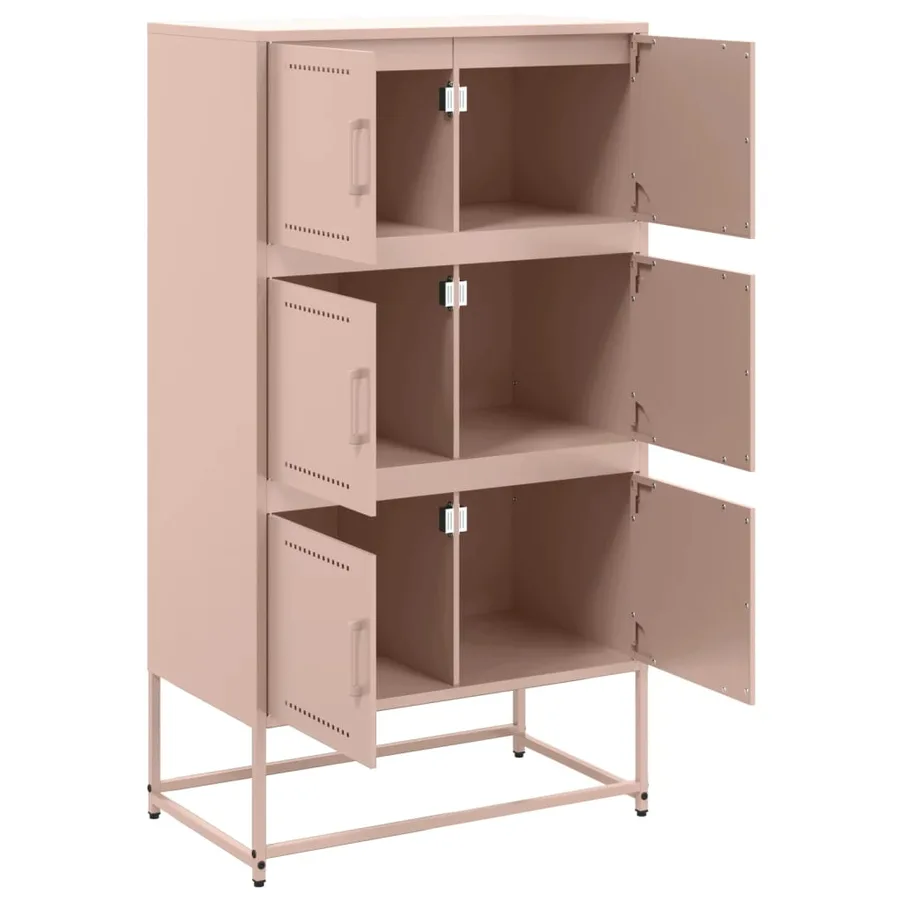 Buffet rose 68,5x38,5x123,5 cm acier - 9
