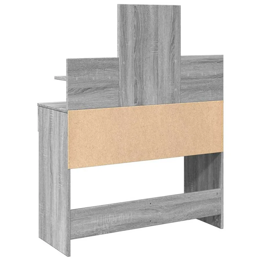 Coiffeuse avec LED sonoma gris 100x40x130 cm - 7