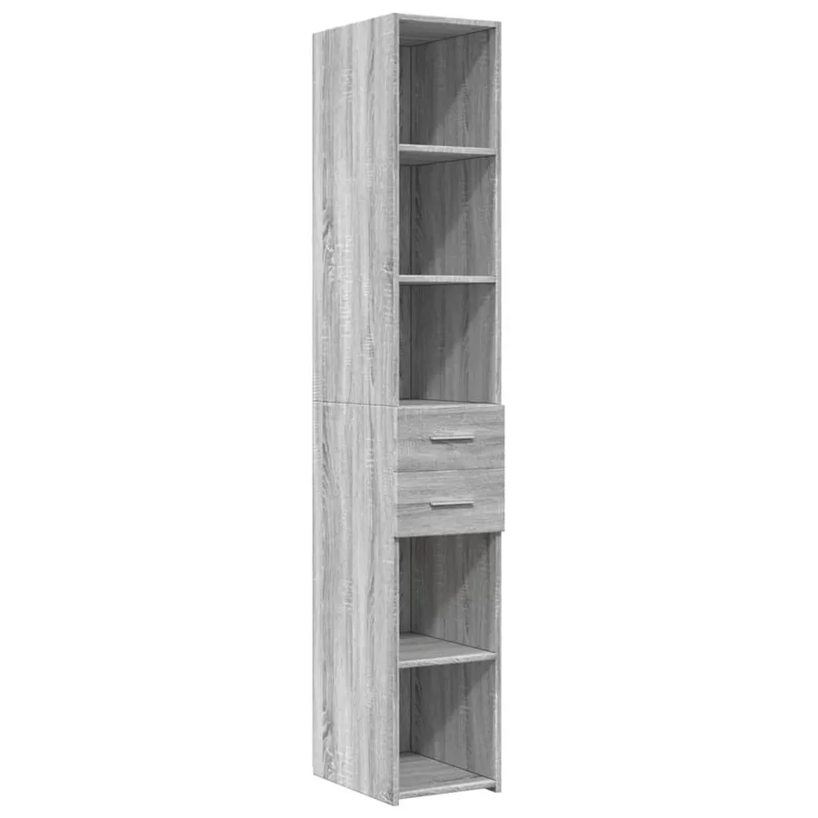 Buffet haut sonoma gris 30x42,5x185 cm bois d'ingénierie - 2