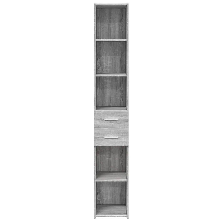 Buffet haut sonoma gris 30x42,5x185 cm bois d'ingénierie - 4