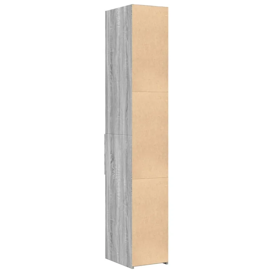 Buffet haut sonoma gris 30x42,5x185 cm bois d'ingénierie - 6