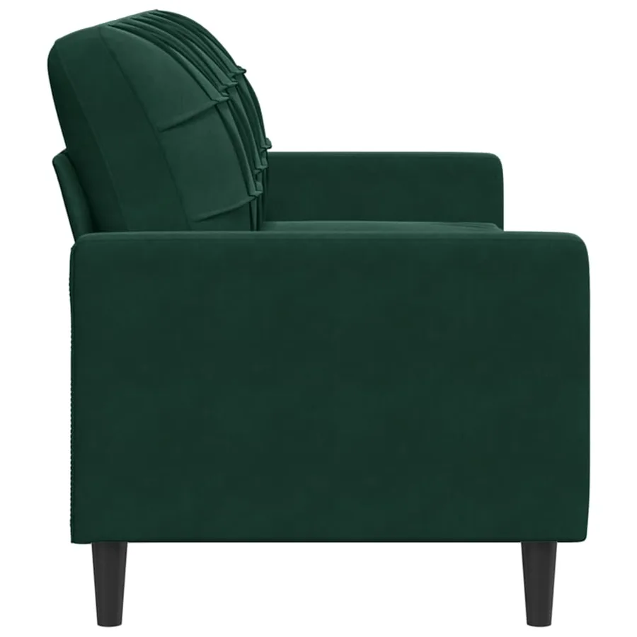 Canapé à 3 places Vert foncé 180 cm Velours - 5