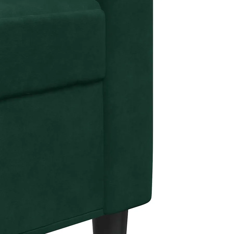 Canapé à 3 places Vert foncé 180 cm Velours - 7