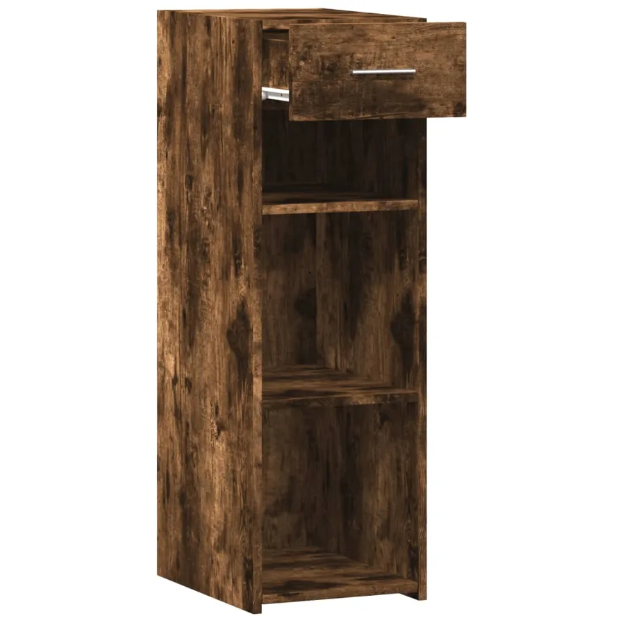 Buffet chêne fumé 30x42,5x93 cm bois d'ingénierie - 7