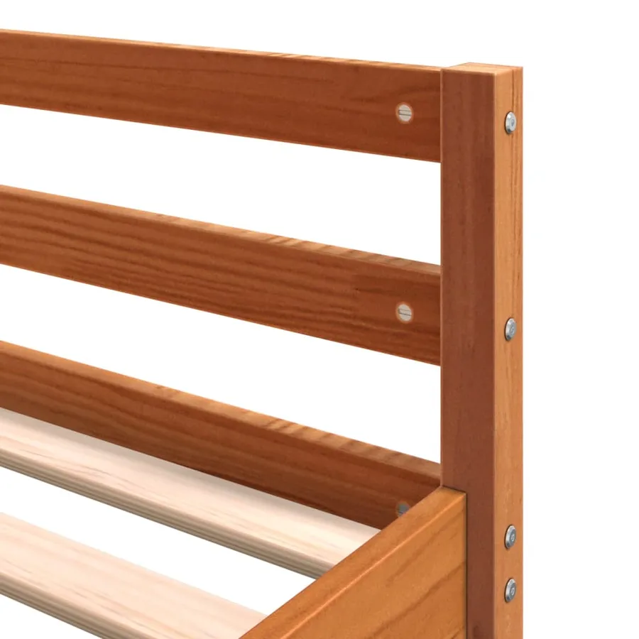 Lit superposé et bureau et échelle 160x200cm bois de pin massif - 8