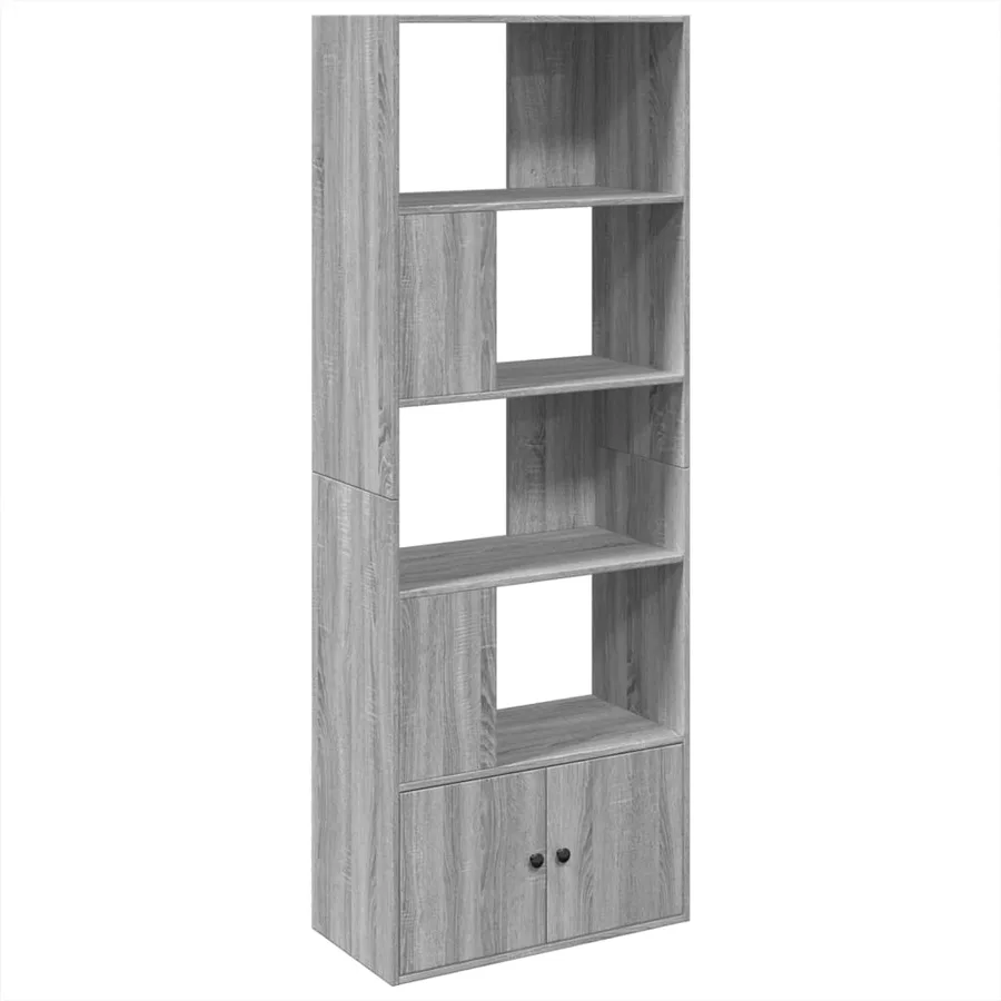 Bibliothèque sonoma gris 70x36x189 cm bois d'ingénierie - 2