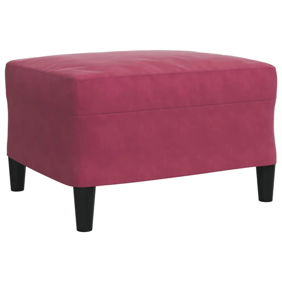 Ensemble de canapés 3 pcs avec coussins Rouge bordeaux Velours - 6