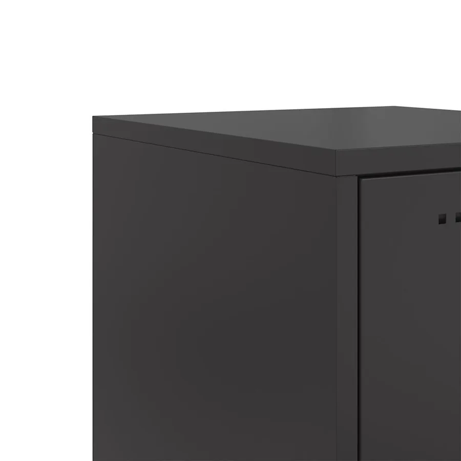 Buffet haut noir 36x39x123 cm acier - 11