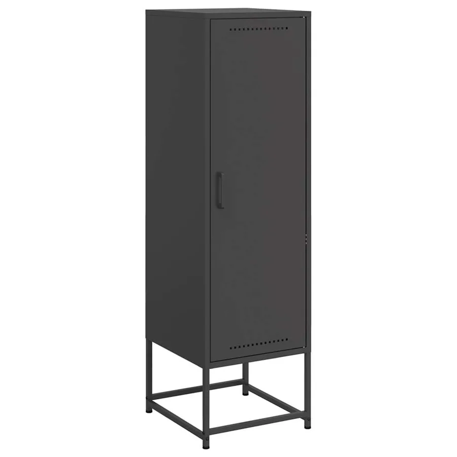 Buffet haut noir 36x39x123 cm acier - 2