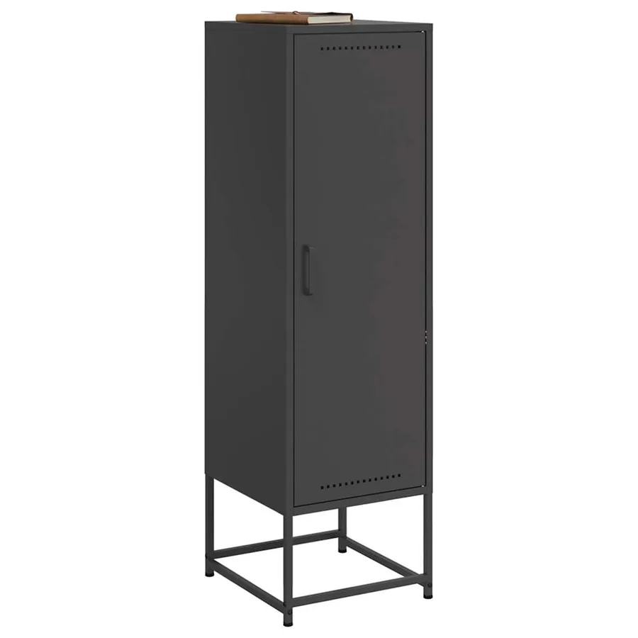 Buffet haut noir 36x39x123 cm acier - 4