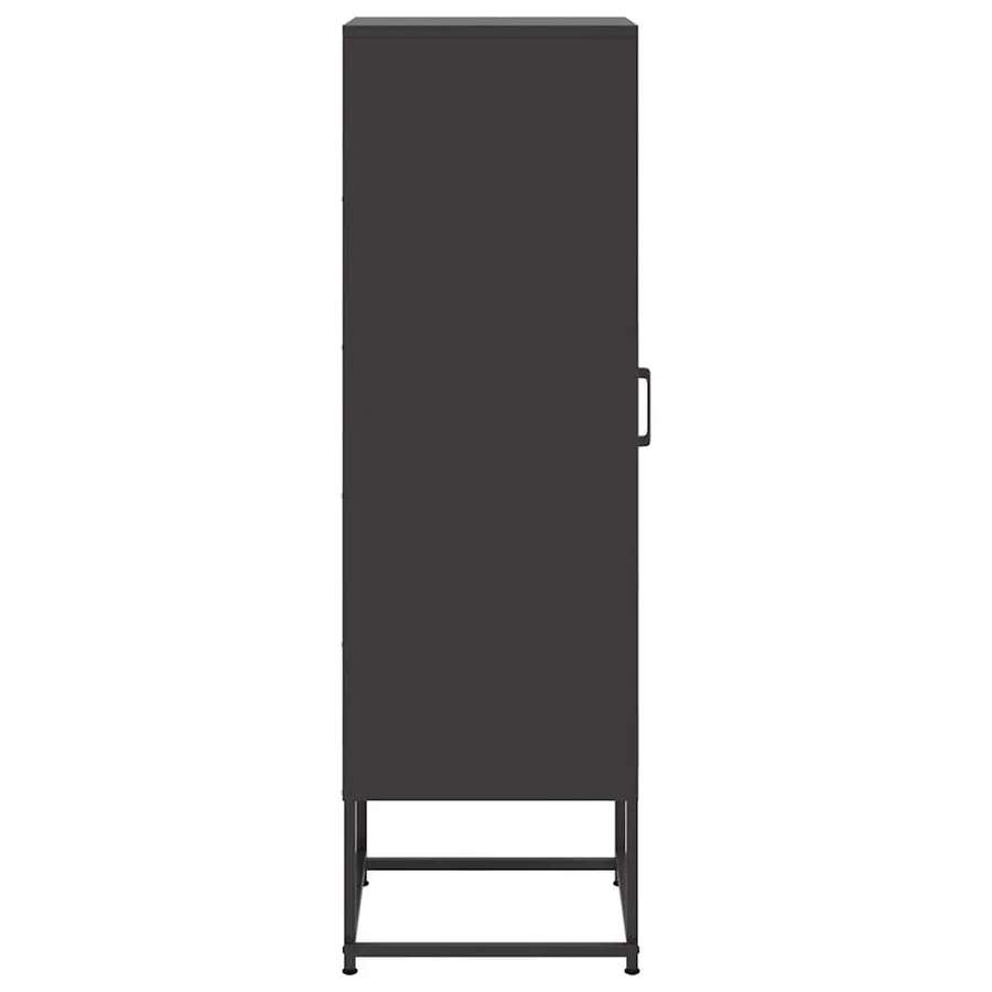 Buffet haut noir 36x39x123 cm acier - 7