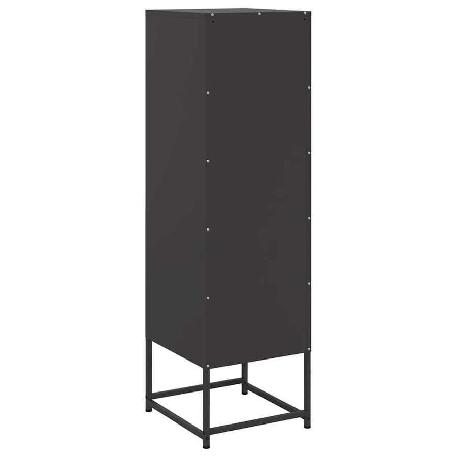 Buffet haut noir 36x39x123 cm acier - 8