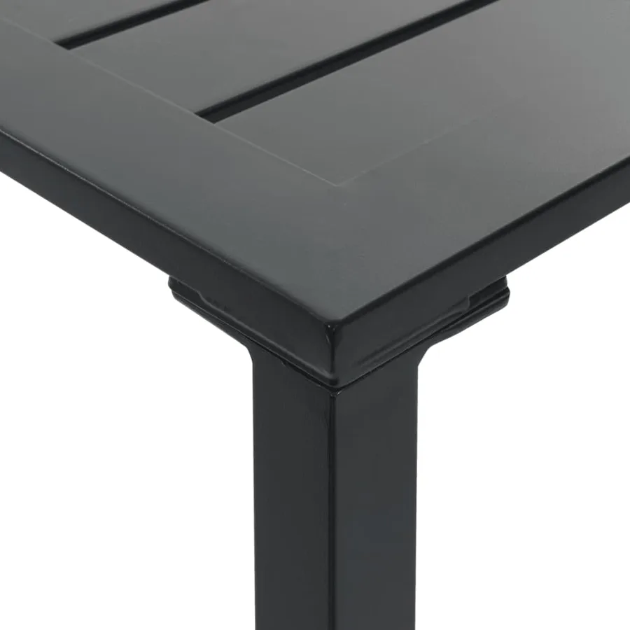 Ensemble de bar de jardin 11 pcs noir acier enduit de poudre - 11