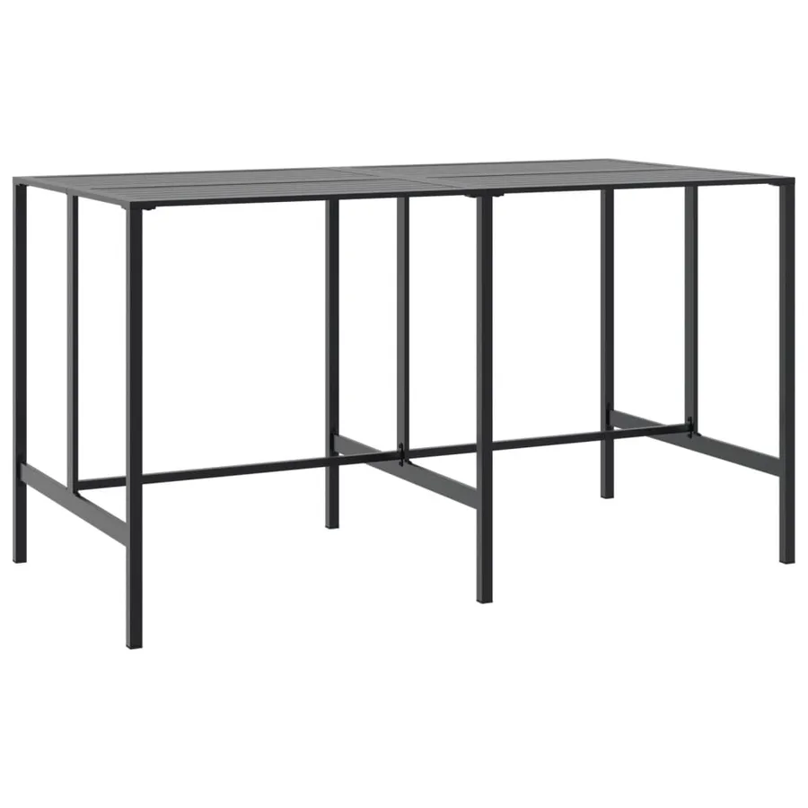 Ensemble de bar de jardin 11 pcs noir acier enduit de poudre - 3