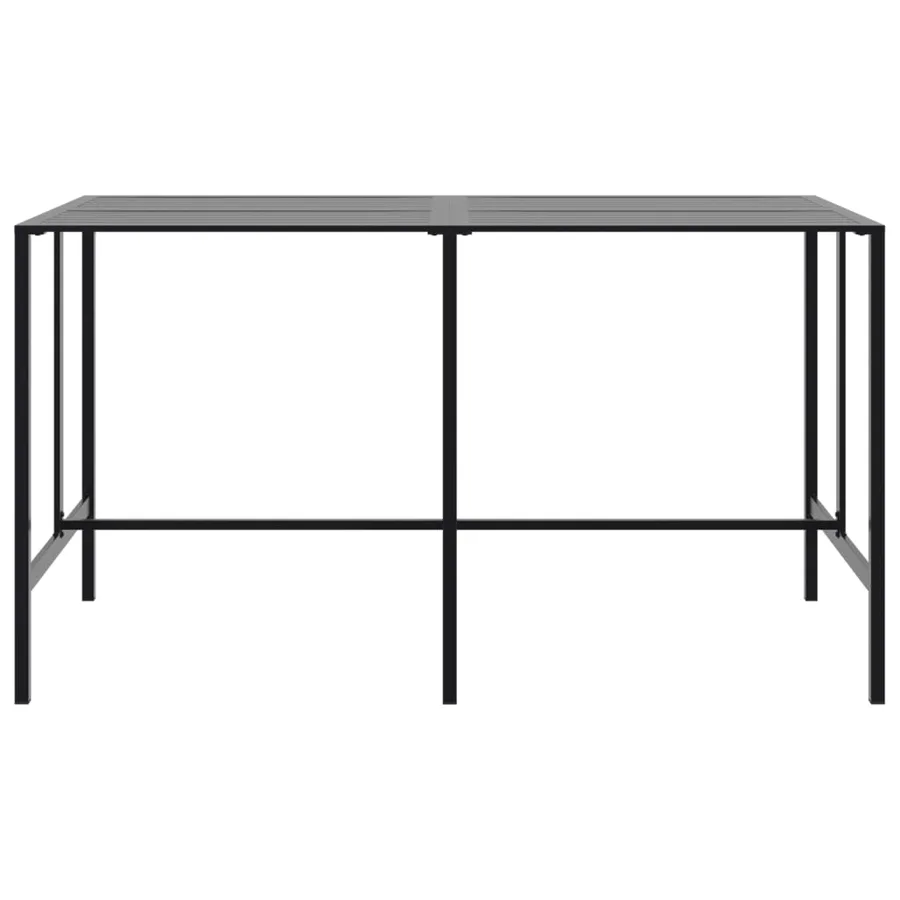 Ensemble de bar de jardin 11 pcs noir acier enduit de poudre - 5