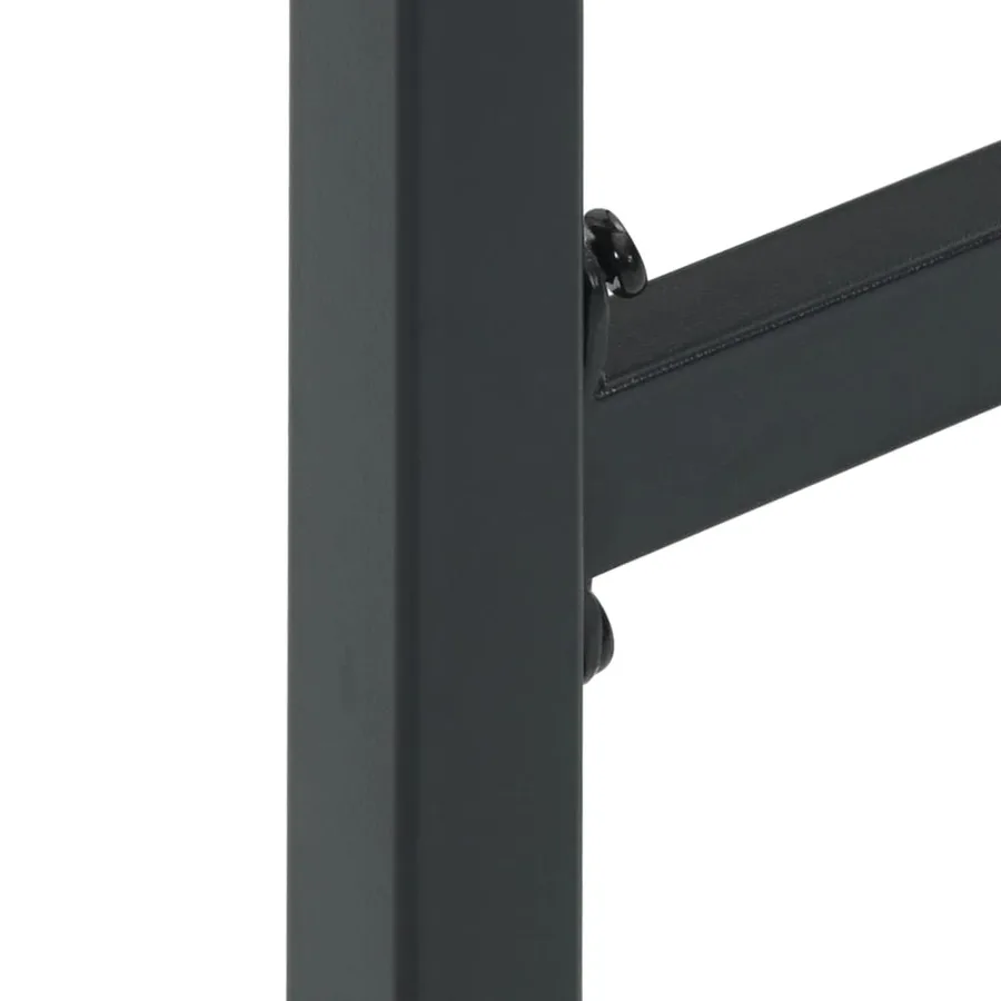 Ensemble de bar de jardin 11 pcs noir acier enduit de poudre - 7
