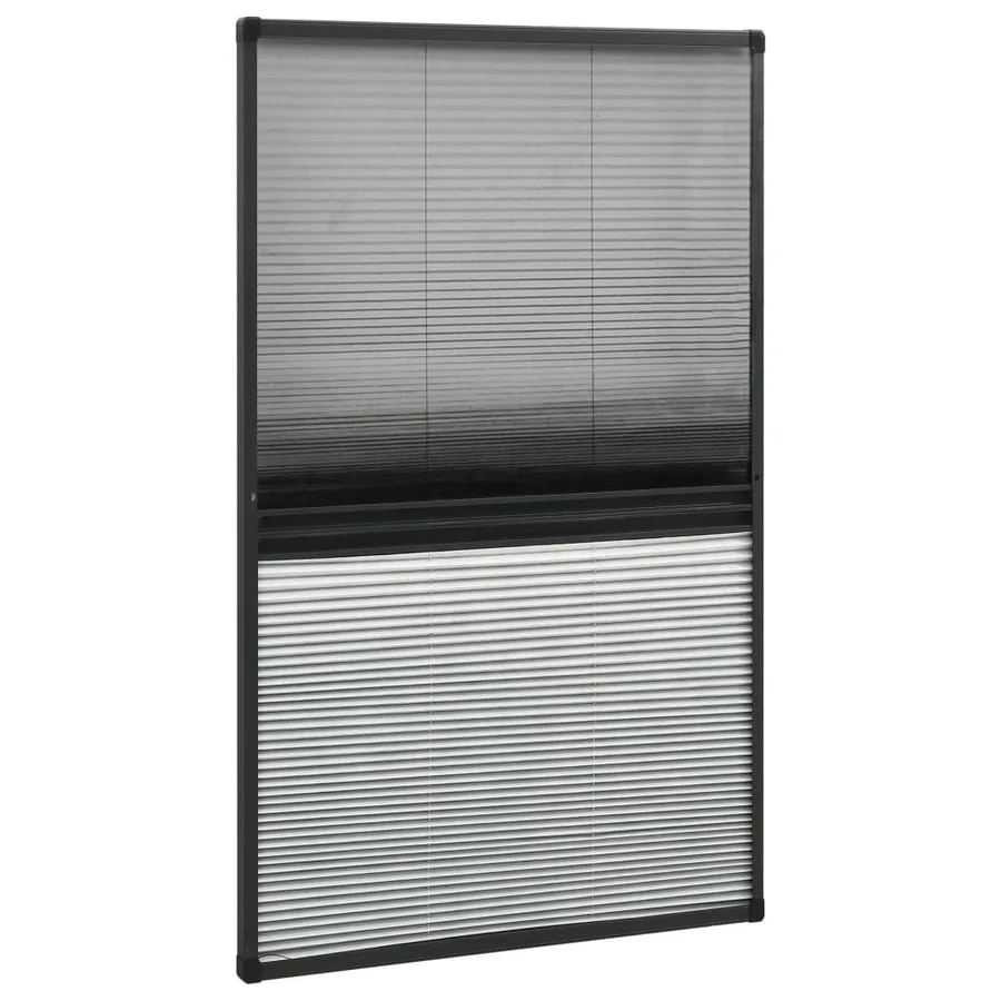 Moustiquaire plissée pour fenêtre Aluminium 80x160 cm et auvent - 3