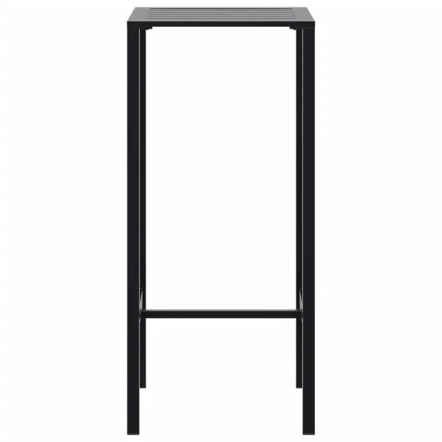 Table de bar noir 50x50x110 cm acier enduit de poudre - 4
