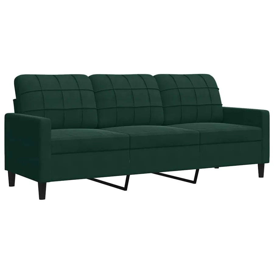 Ensemble de canapés 2 pcs avec coussins et traversins velours - 4