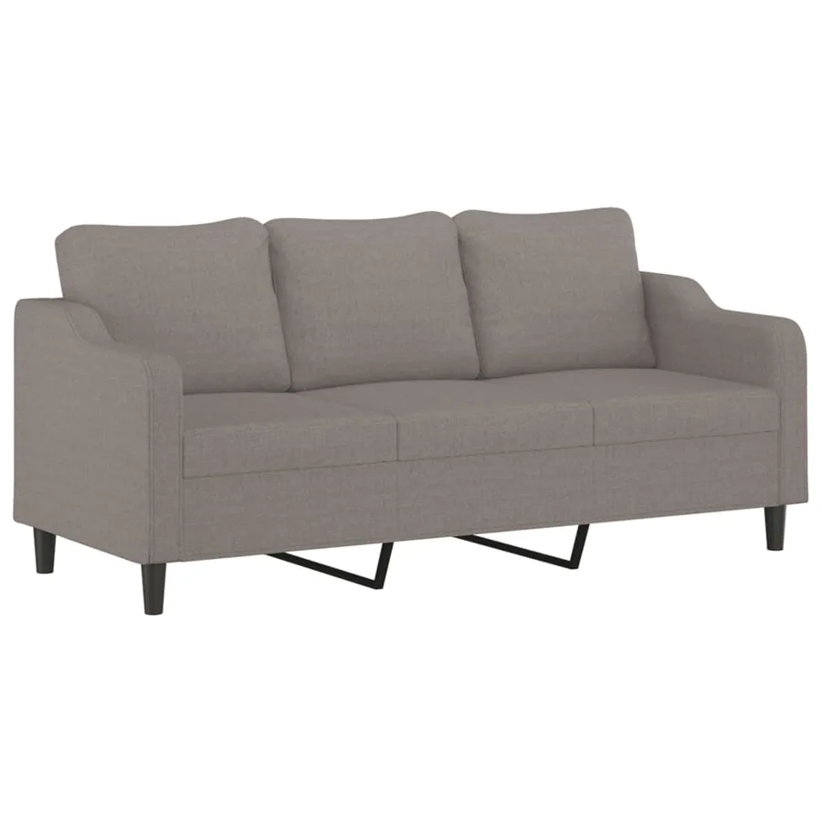 Ensemble de canapés 3 pcs avec coussins taupe tissu - 4