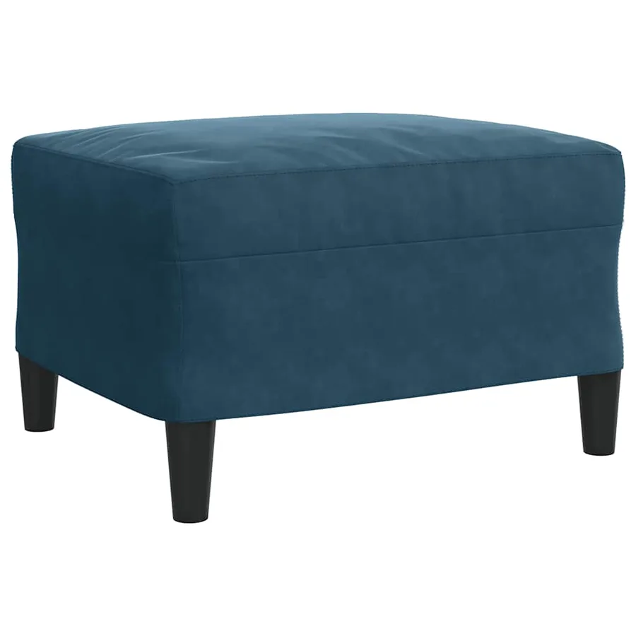 Ensemble de canapés 3pcs et coussins et traversins bleu velours - 6