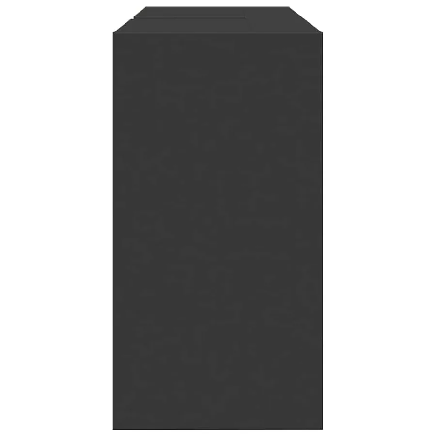 Armoire d'évier noir 90x29x55 cm bois d'ingénierie - 6
