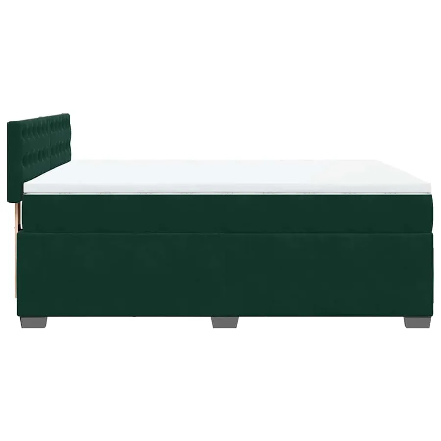 Sommier à lattes de lit et matelas Vert foncé 140x190cm Velours - 9