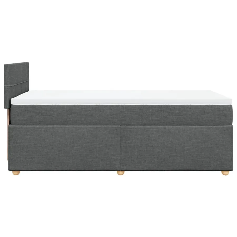 Sommier à lattes de lit avec matelas Gris foncé 80x200 cm Tissu - 5