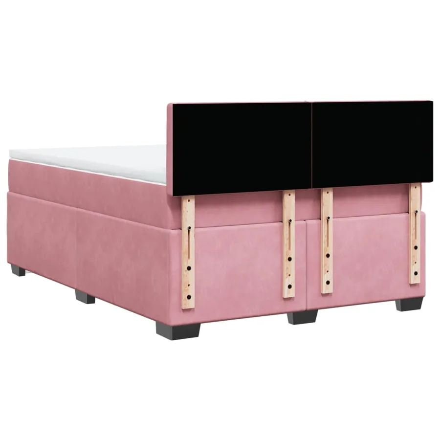 Sommier à lattes de lit avec matelas Rose 140x190 cm Velours - 8