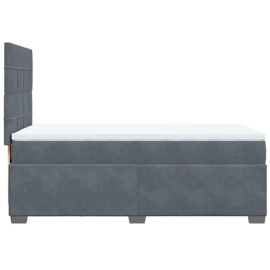 Sommier à lattes de lit avec matelas Gris foncé 100x200 cm - 12