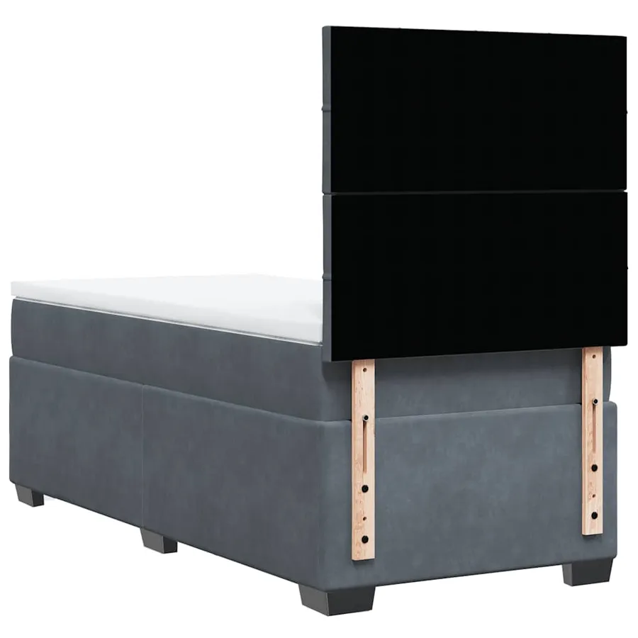 Sommier à lattes de lit avec matelas Gris foncé 100x200 cm - 13