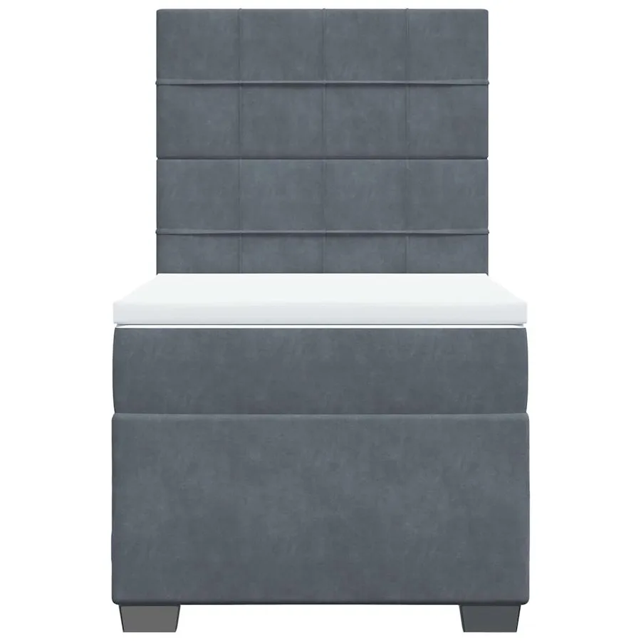 Sommier à lattes de lit avec matelas Gris foncé 100x200 cm - 7