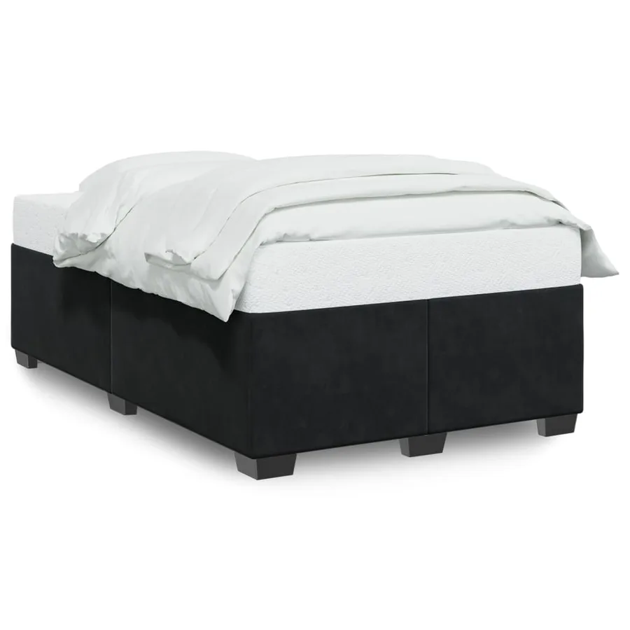 Cadre de lit sans matelas noir 120x190 cm velours - 2