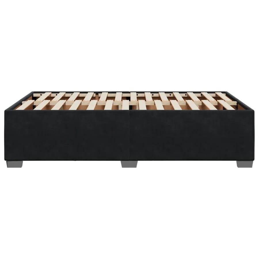 Cadre de lit sans matelas noir 120x190 cm velours - 5