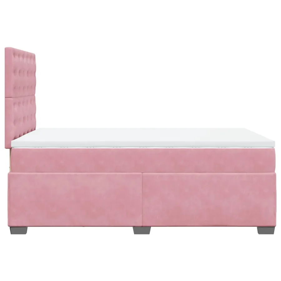 Sommier à lattes de lit avec matelas Rose 120x200 cm Velours - 9