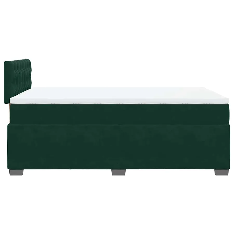Sommier à lattes de lit et matelas Vert foncé 120x200cm Velours - 9