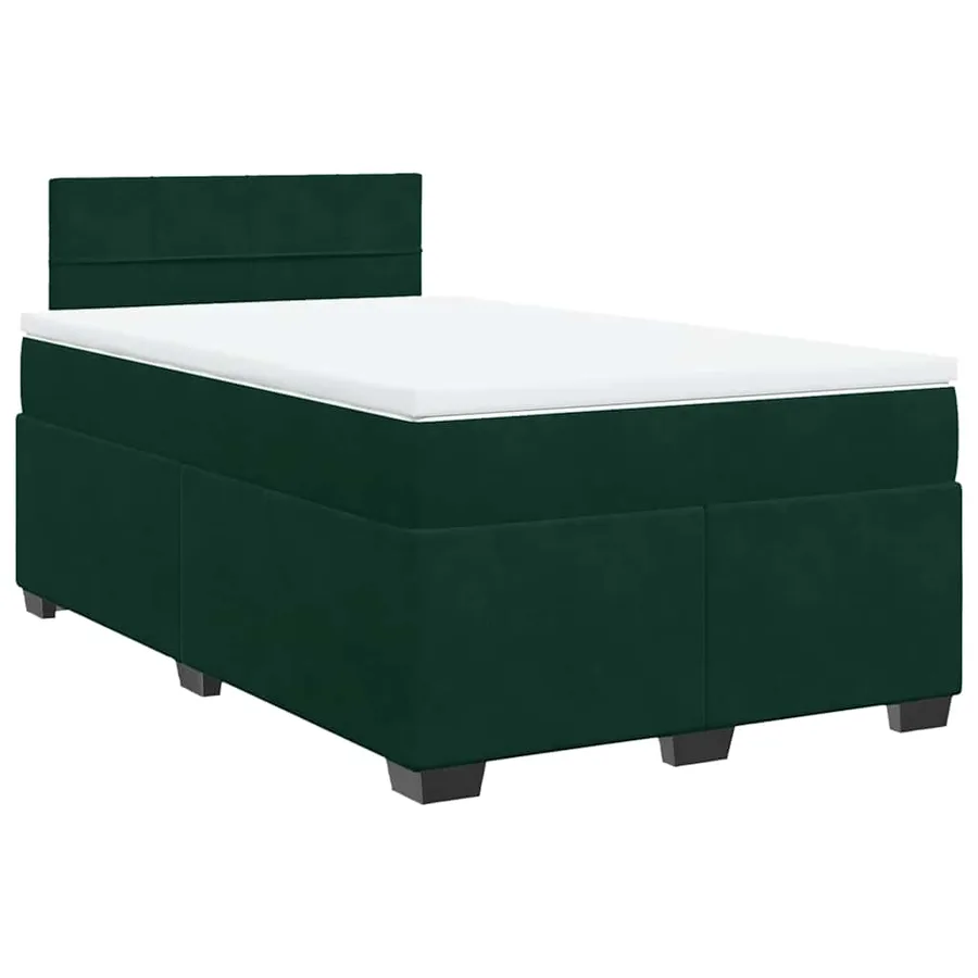 Sommier à lattes de lit et matelas Vert foncé 120x200cm Velours - 2