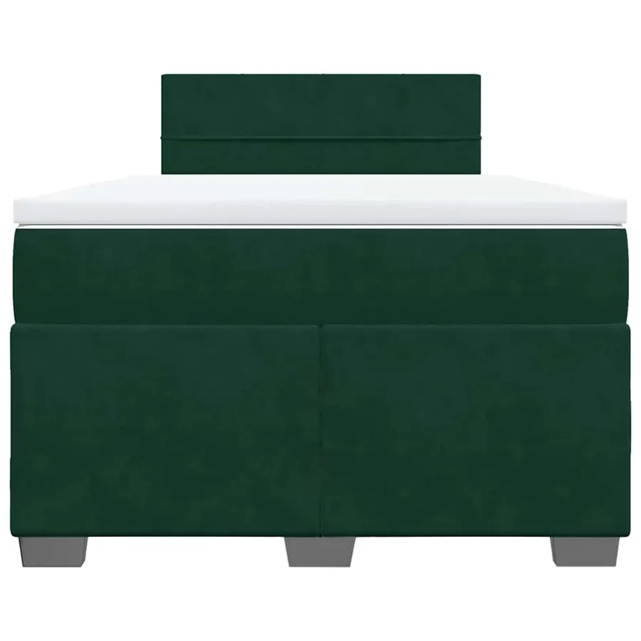 Sommier à lattes de lit et matelas Vert foncé 120x200cm Velours - 4