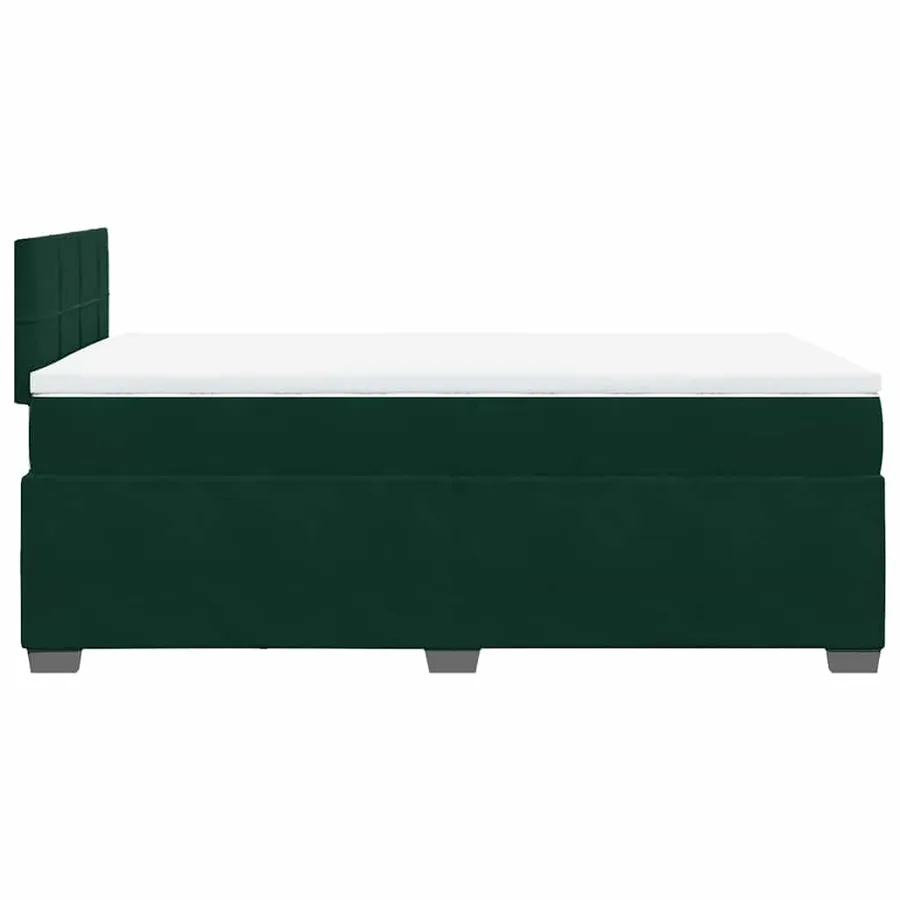 Sommier à lattes de lit et matelas Vert foncé 120x200cm Velours - 9